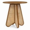 thumbnail image 1 of Meridian Furniture Butterfly 36" Brown Solid Wood And Cane Counter Height Table, 1 of 6
