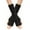Black, variant on ICHUANYI Women Winter Warm Knit Fingerless Gloves Arm Warmers Solid Hand Crochet Thumbhole Mittens