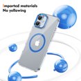 thumbnail image 2 of ELEHOLD Clear Case for iPhone 16 Plus, Compatible with Mag safe Accessory Military Grade Drop Protection Anti-Yellowing Clear Slim Rugged Shockproof Protective Case for iPhone 16 Plus,Blue, 2 of 8