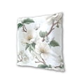 thumbnail image 3 of White Yulan Flowers Leaves Throw Pillow Covers Pillowcases 16 x 16 Inch Home Decor 2 Packs for Bedroom Sofa, 3 of 6