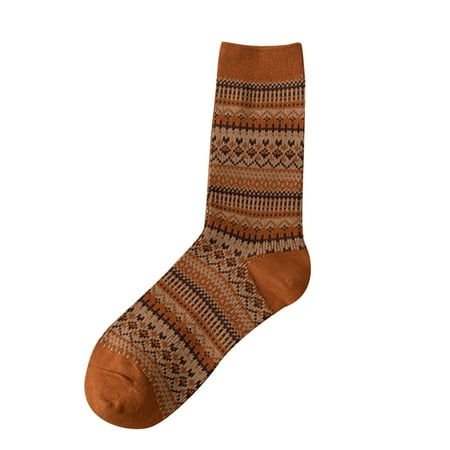 

Soft Socks For Women Female Fashion Vintage Multicolor Curve Pattern Ethnic Socks