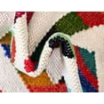 thumbnail image 4 of Unique Loom Diamond Chindi Trellis Rug Multi/Beige 5' 1" x 8' Rectangle Hand Made Chevron Farmhouse Perfect For Living Room Bed Room Dining Room Office, 4 of 5