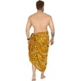 thumbnail image 3 of HAPPY BAY Men's Regular Swimwear Sarong Long Pareo Beach Wrap One Size Orange, Animal Skin Summer Vacation Aloha, 3 of 5
