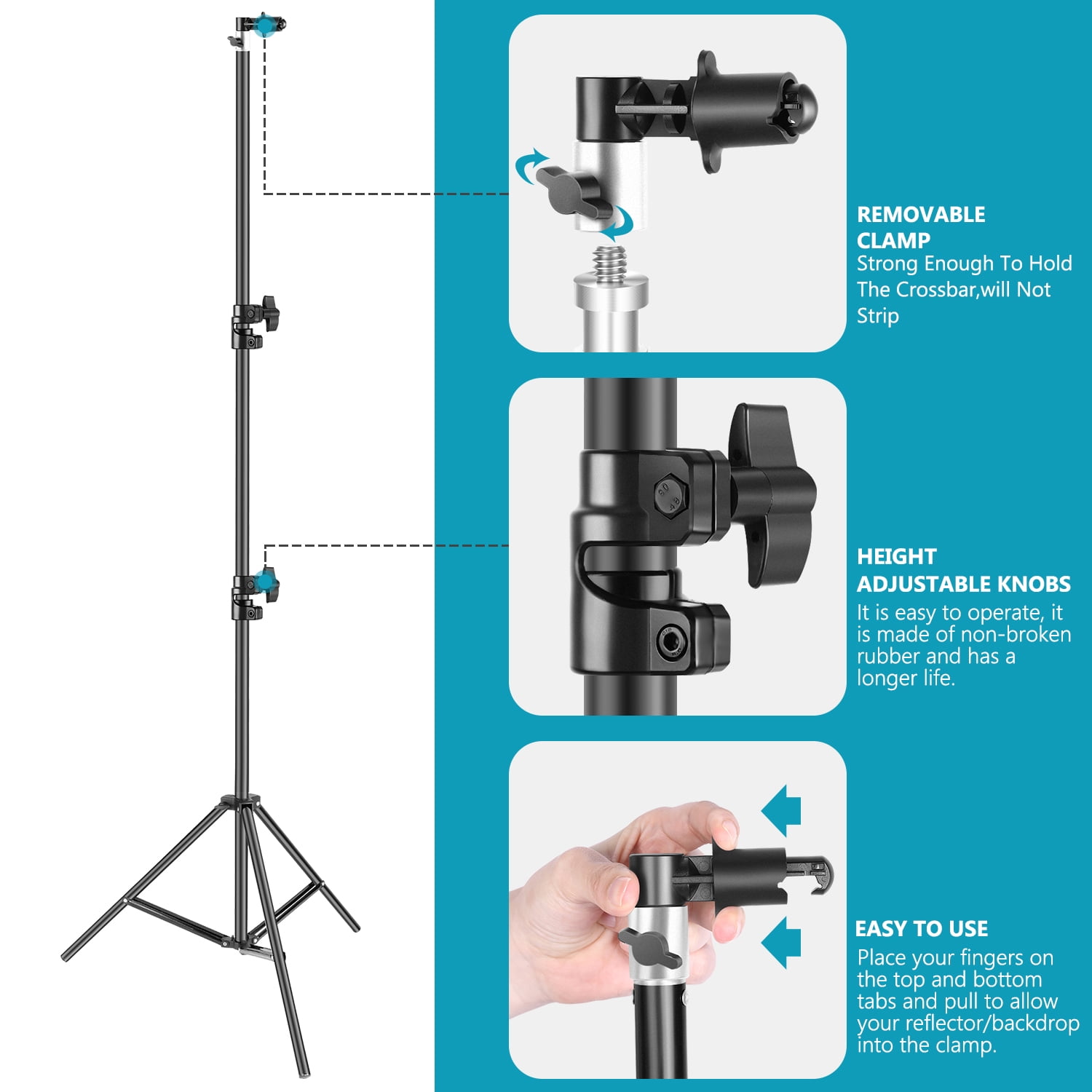 Buy Neewer 5'x7' Chromakey Soft White Collapsible Diffuser Panel with Support Stand Kit 2in1