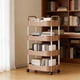 thumbnail image 1 of Carrito de Cocina de 4 Niveles de Plástico con Reposabrazos, Estantes Ventilados, Ruedas Móviles, Organizador Multiusos para Baño, Sala de Estar, 99x35x22cm, 1 of 6