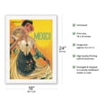 thumbnail image 2 of Veracruz Mexico - Jarocha Mexican Dancer - Vintage Travel Poster by A. Regaert c.1940 - Japanese Unryu Rice Paper Art Print (Unframed) 18 x 24 in, 2 of 4