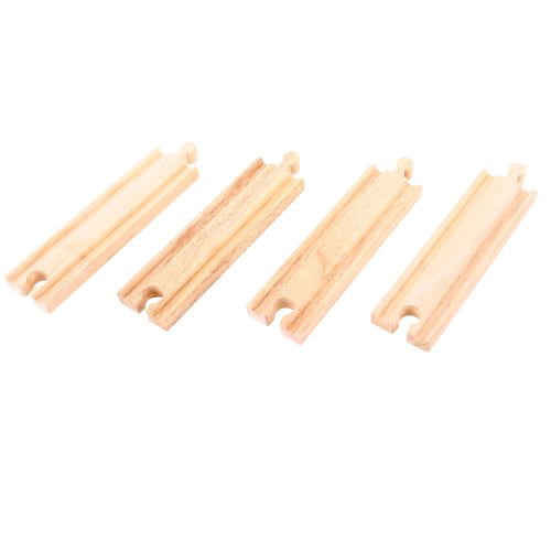 Pack of 4 Bigjigs Rail Medium Straights Other Major Wooden Rail Brands are Compatible 