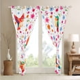 thumbnail image 3 of Cute Bird Print Curtains & Drapes Girly Pink Floral 30%-50% Blackout Curtains, Animal Theme Curtains Chic Flowers Bedroom Curtains, Spring Blossoms Window Drapes, 3 of 6
