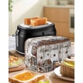 thumbnail image 4 of Farmhouse Small Toaster Cover 2 Slice, Kitchen Appliance Covers, Retro Country Star Berry Vintage Wood Grain Toaster Oven Cover with Loop, Bread Machine Cover Polyester Dust Cover Protection, 4 of 4