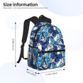 thumbnail image 3 of Lafuoo Blue and White Butterflies Pattern Casual Backpack, Large Capacity Adjustable Shoulder Strap Computer Backpack, Unisex, Suitable for Campus, Business,Travel-One Size, 3 of 6