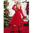 thumbnail image 6 of Arshiner Toddler Tutu Dress Girls Puff Long Sleeve Fall Winter Formal Party Tulle Dresses, 6 of 6