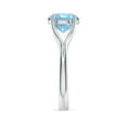 thumbnail image 3 of Angara Natural 2.3 Ct. Aquamarine Solitaire Ring in Sterling Silver for Women (Ring Size: 4.5), 3 of 9