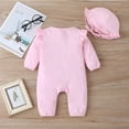 thumbnail image 4 of Icvfdpl Toddler Girls Jumpsuits Babys Fashion Lace Patchwork Romper Clothes Hat Cute Baby Streetwear, 4 of 6