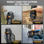 MAXXT Cordless Drywall Cut Out Tool, 20V Drywall Rotary Saw 28000 RPM with 2.0Ah Battery and Quick Charger, for Plywood/Wood/Drywall(Included 2 Bits)