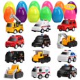 thumbnail image 1 of Huevos de Pascua rellenos con coches retráctiles de aleación, paquete de 12 unidades, bonitas piedras, 1 of 6