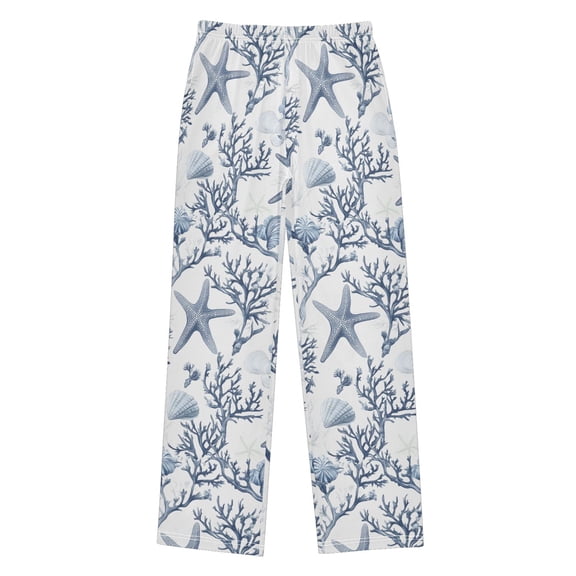 joogoo Starfish Coral Kids Pajama Pants Pj Bottoms Boy Girls Sleepwear Lounge L