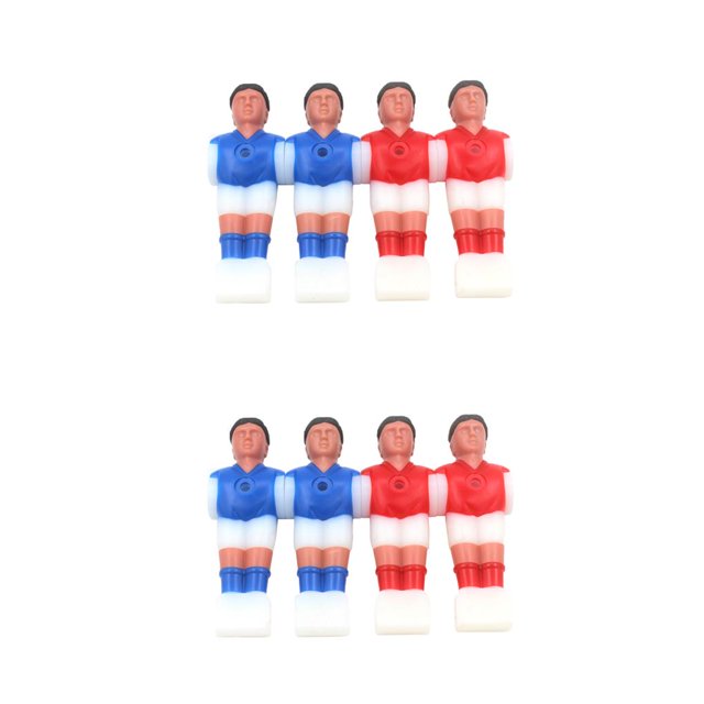 Ounissouiy 4 Uds máquina de fútbol de muñeca impermeable divertido jugador de fútbol muñecas figuras de plástico piezas de repuesto Rojo azul 2piezas