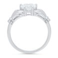 thumbnail image 3 of 1.05 ct Heart Cut Simulated Diamond Claddagh 14K White Gold Womens Engagement Ring, 3 of 6