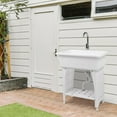 thumbnail image 2 of Ktaxon White Polypropylene 4.72 x 7.87 Inches Drainboard Sink, 2 of 9