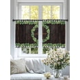 thumbnail image 4 of Welcome Sheer Curtains 2 Panels Set Spring Eucalyptus Leaf Plaid Farmhouses Brown Wood Sheer Window Curtains Light Filtering Rod Pocket Voile Drapes for Bedroom Living Room 52"x54", 4 of 9