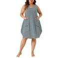 thumbnail image 2 of Agnes Orinda Plus Size Sleeveless Nightgowns for Women Pajama Soft Nightshirt  Family Sleepdress with Pockets, 2 of 5
