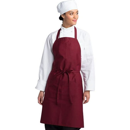 Uncommon Threads 3000-0300 30W x 34L Bib Apron in Burgundy
