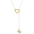 thumbnail image 3 of Peacheart Gold Heart Initial Necklace for Women, Gold Plated Heart Initial A-Z Necklace, Cute Dainty Jewelry Gift for Women, 3 of 9