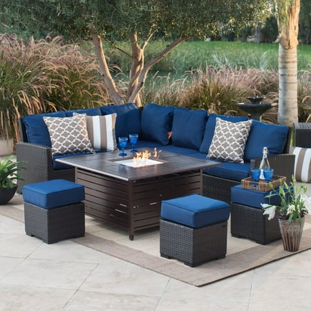 Belham Living Monticello All Weather Wicker Fire Pit Chat Set With Belham Living Monticello All Weather Wicker Fire Pit Chat Set With Longmont Square Gas
