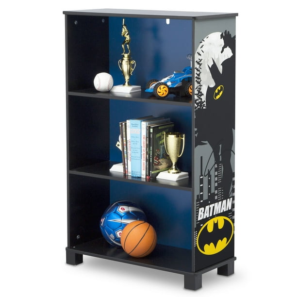 DC Comics Batman Deluxe 3-Shelf Wood Bookcase by Delta Children, Greenguard  Gold Certified 