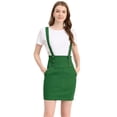 thumbnail image 1 of Falda de tirantes Rectos Allegra K de cintura Alta para Mujer Verde XL, 1 of 6