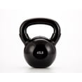 thumbnail image 2 of Vitos Fitness Vinyl Coated Kettlebell Weights 5 to 50 lbs (Black, 45 lbs), 2 of 4