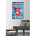 thumbnail image 2 of Marvel Spider-Man - Happy 3rd Birthday Wall Poster with Wooden Magnetic Frame, 22.375" x 34", 2 of 6