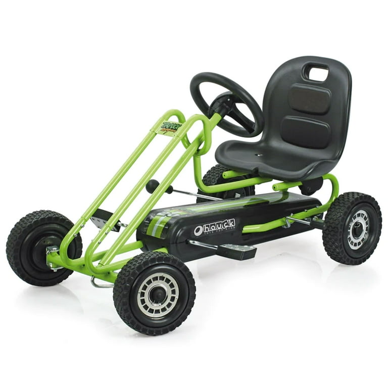 Hauck Lightning Ride-On Pedal Go-Kart Activity Green or Pink