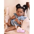 thumbnail image 5 of HOOMAI Lifelike Reborn Baby Dolls with Soft Body African American Realistic Girl Doll 22.8 Inch Best Birthday Gift Set, 5 of 5
