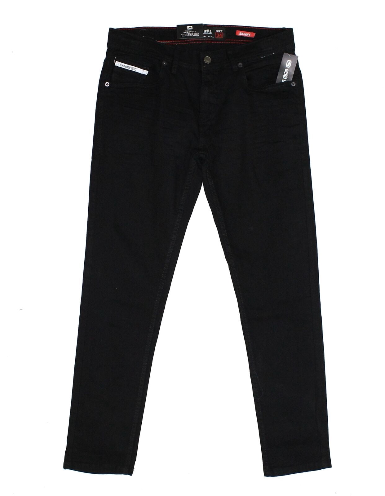 Mens Jeans Solid 38X29 Mid Rise Skinny 