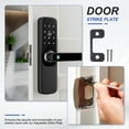 thumbnail image 5 of Uxcell Adjustable Door Strike Plate with Screws Stainless Steel for Electronic Locks Black, 5 of 6