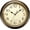 Brown, variant on Classic Iron Metal Wall Clock Silent Non Ticking Arabic Numerals Battery Operated Decor for Home Kitchen Bedroom