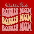 thumbnail image 5 of Wild Bobby, World's Best Bonus Mom Mother's Day Womens Graphic Tee, Red, Large, 5 of 6