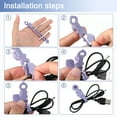 thumbnail image 4 of Uxcell 12Pack de Correas de Cable de Silicona de 4.7 Pulgadas, Organizadores Reutilizables de Cable, Morado, 4 of 7