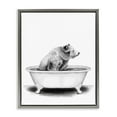 thumbnail image 5 of Stupell Industries Bear In A Tub Funny Animal Bathroom Drawing Luster Gray Framed Floating Canvas Wall Art, 16x20, by Rachel Neiman, 5 of 5