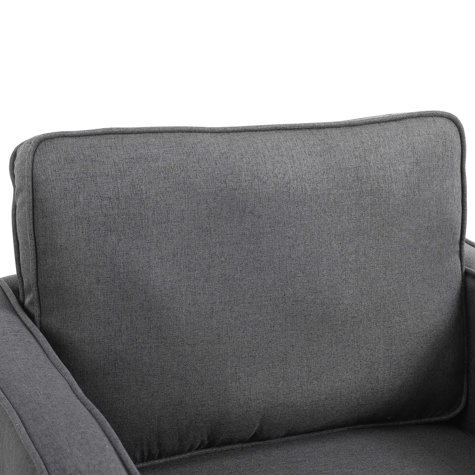 Kadyn Modern Teddy Fabric Swivel Accent Chair with 360 Degree Swiveling for Living Room, Dark Gray