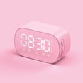 thumbnail image 1 of Cagogo Wireless Bluetooth Speaker Alarm Clock, FM Radio Portable Mini Speaker with Mirror LED Display, USB Charging Card Reader Sound Alarm for Bedroom Home Office Decor, Gifts for, 1 of 7