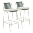 thumbnail image 6 of Luft Barstool White & Green Barstool, Modern Style, Removable and washable cushion cover, Aluminum, Outdoor Bar, 6 of 10