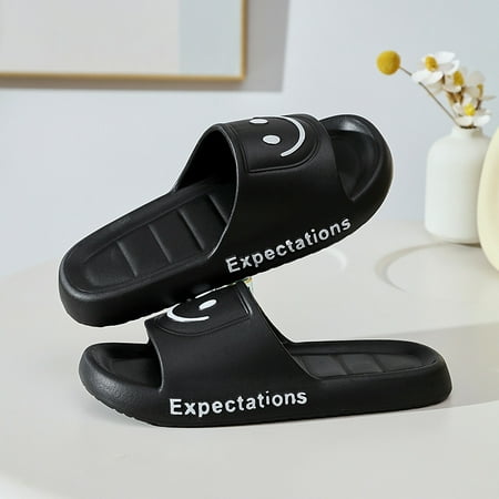 

Smiley Slippers Women‘s Summer Indoor and Outdoor Wear Thick Bottom Non-Slip Bathroom Bathing Home Use Eva Slippers for Men
