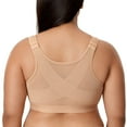thumbnail image 2 of CHUANK Women‘s Front Closure Posture Wireless Back Support Full Coverage Bra Plus Size, 2 of 5