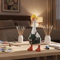 thumbnail image 3 of Mini Desktop Goose Outfit, Decorative Goose Costume Gardener Style Accessory Desktop Statue,Indoor Display,Courtyard Ornament, 3 of 7