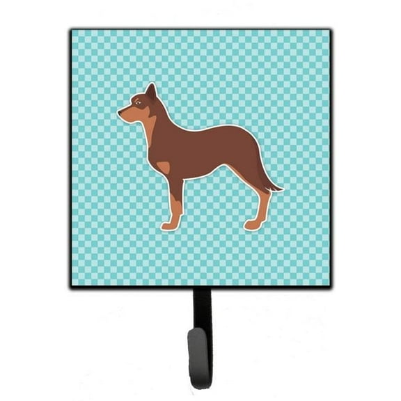 Carolines Treasures BB3729SH4 Australian Kelpie Dog Checkerboard Blue Leash or Key Holder