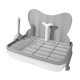 thumbnail image 1 of Inodoro para perros, resistente, de limpieza rápida, con protección contra salpicaduras y columna urinaria. 47cm Gris 14mm, 1 of 9