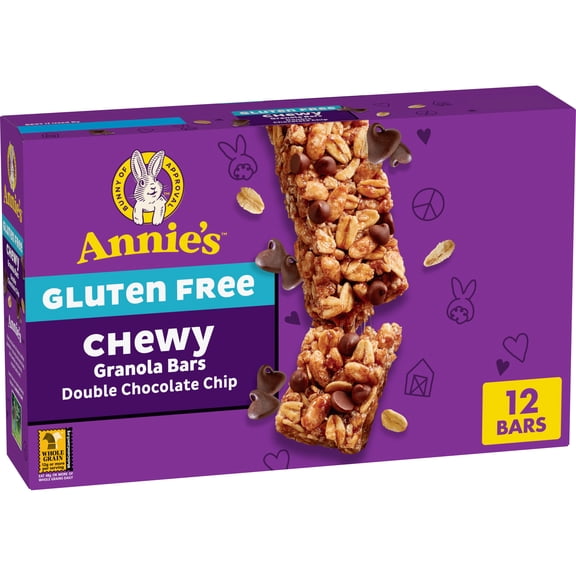 Annie's Gluten Free Chewy Granola Bar, Double Chocolate Chip, 11.76 oz, 12 Bars