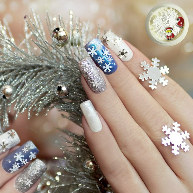 HSMQHJWE Dip Nails Set Clear New Nail Christmas Snowflake Sequins Mixed  Alloy Ornament New Nail Ornament Ladies DIY Nail Stickers Nail Salon Home  Decor Clear Polish for Nails 